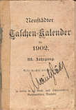 Neustädter Taschenkalender 1902